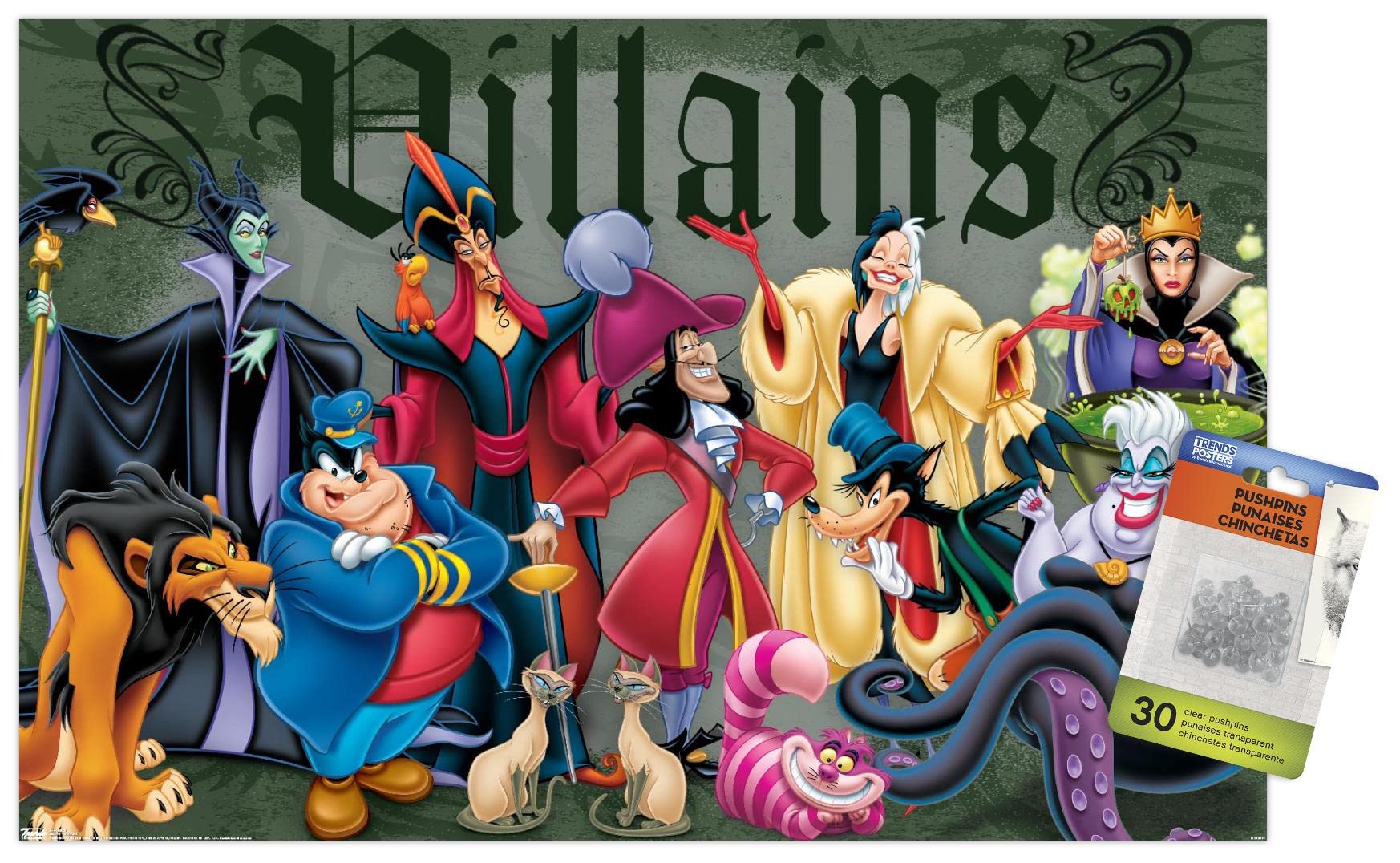 Amazon.com: Trends International Disney VIllains - Group Pose Wall
